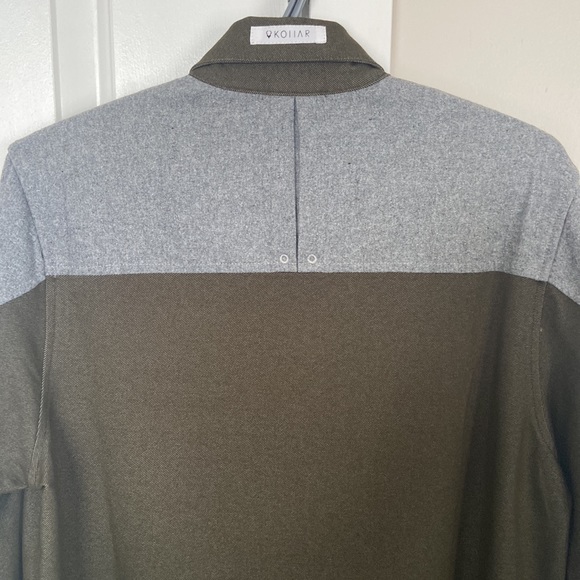 Kollar two tone button down shirt - Boutique Fashion - Picture 4 of 4